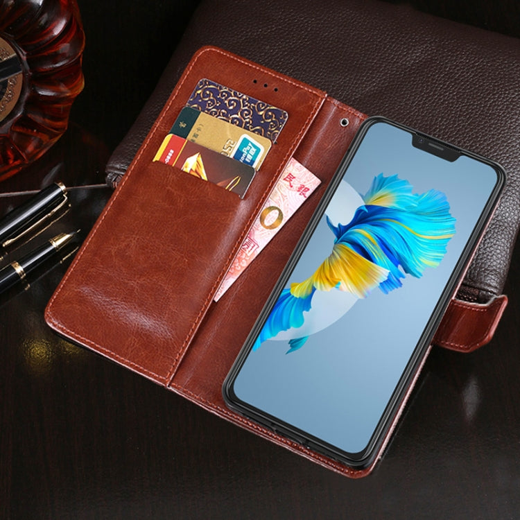 For Cubot C20 idewei Crazy Horse Texture Horizontal Flip Leather Case with Holder & Card Slots & Wallet(Blue) - More Brand by idewei | Online Shopping UK | buy2fix