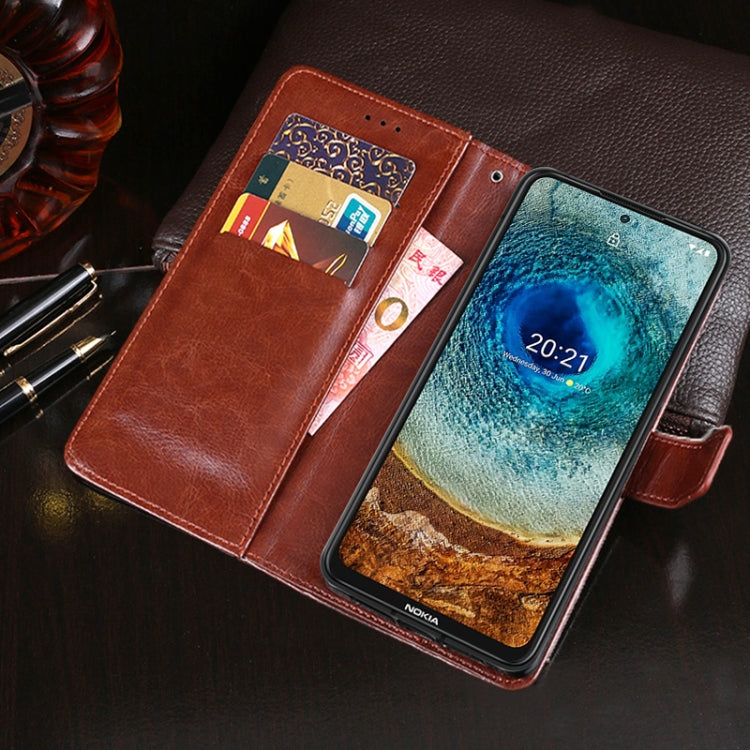 For Nokia X10 / X20 idewei Crazy Horse Texture Horizontal Flip Leather Case with Holder & Card Slots & Wallet(Brown) - Nokia Cases by idewei | Online Shopping UK | buy2fix