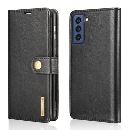 For Samsung Galaxy S21 FE DG.MING Crazy Horse Texture Flip Detachable Magnetic Leather Case with Holder & Card Slots & Wallet(Black) - Galaxy Phone Cases by DG.MING | Online Shopping UK | buy2fix