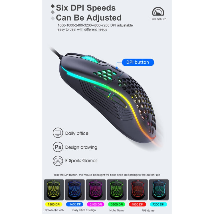 iMICE T98 RGB Lighting Gaming Wired Mouse - Wired Mice by iMICE | Online Shopping UK | buy2fix