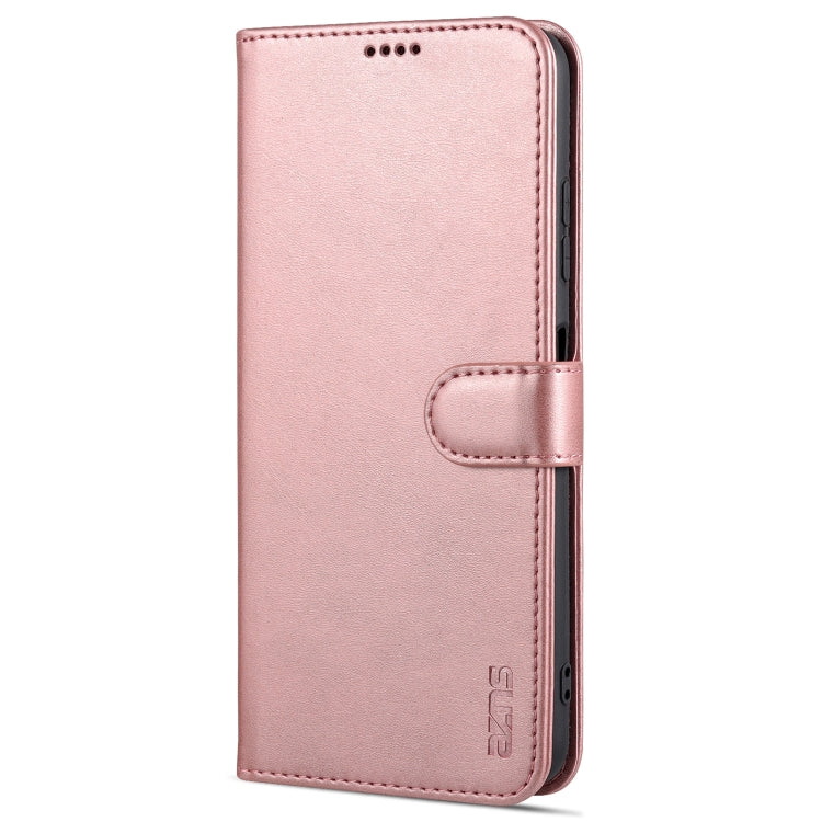 For Samsung Galaxy A22 5G AZNS Skin Feel Calf Texture Horizontal Flip Leather Case with Card Slots & Holder & Wallet(Rose Gold) - Galaxy Phone Cases by AZNS | Online Shopping UK | buy2fix