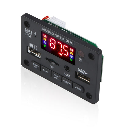 JX-809BT Car 12V Audio MP3 Player Decoder Board FM Radio USB, with Bluetooth / Remote Control / Recording - In Car by buy2fix | Online Shopping UK | buy2fix