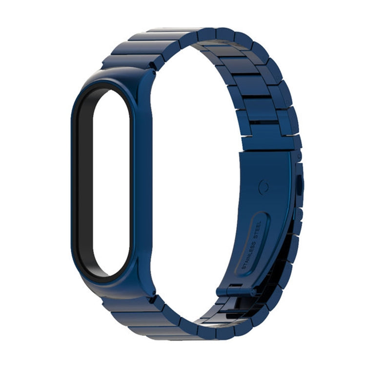 For Xiaomi Mi Band 6 / 5 / 4 / 3 Mijobs Metal CS Bamboo Joint Stainless Steel Watch Band(Blue) - Watch Bands by MIJOBS | Online Shopping UK | buy2fix