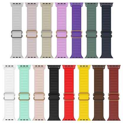 Japanese Word Buckle Silicone Watch Band For Apple Watch Ultra 49mm&Watch Ultra 2 49mm / Series 9&8&7 45mm / SE 3&SE 2&6&SE&5&4 44mm / 3&2&1 42mm(Pine Needle Green) - Watch Bands by buy2fix | Online Shopping UK | buy2fix