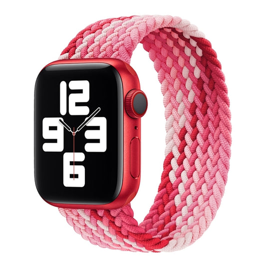 Single Loop Weaving Nylon Watch Band, Size: XS 128mm For Apple Watch Series 9&8&7 41mm / SE 3&SE 2&6&SE&5&4 40mm / 3&2&1 38mm(Strawberry Red) - Watch Bands by buy2fix | Online Shopping UK | buy2fix