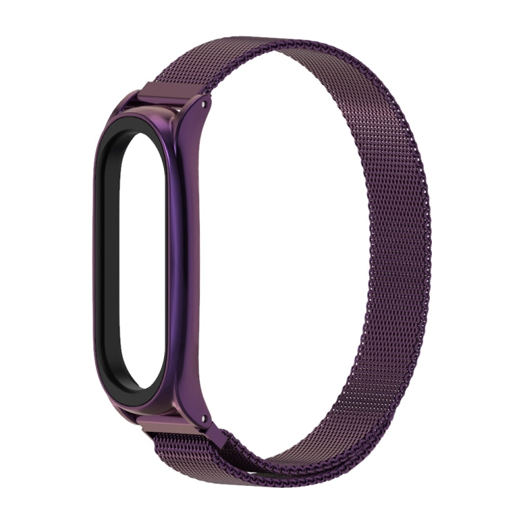 For Xiaomi Mi Band 6 / 5 / 4 / 3 Mijobs Milan Magnetic Plus Stainless Steel Watch Band(Purple) - Watch Bands by MIJOBS | Online Shopping UK | buy2fix