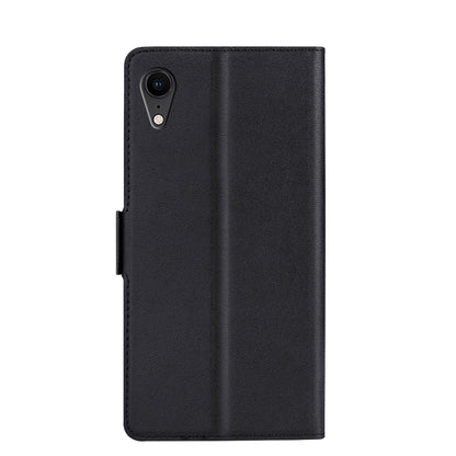 For iPhone XR Ultra-thin Voltage Side Buckle PU + TPU Horizontal Flip Leather Case with Holder & Card Slot(Black) - More iPhone Cases by buy2fix | Online Shopping UK | buy2fix