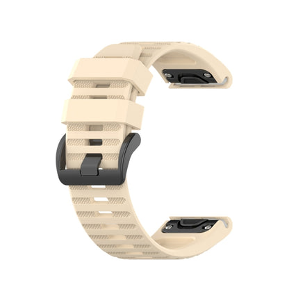 For Garmin Fenix 6 22mm Smart Watch Quick Release Silicon Watch Band(Beige) - Watch Bands by buy2fix | Online Shopping UK | buy2fix