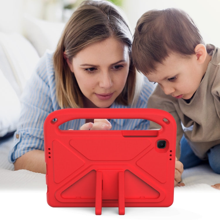 For Samsung Galaxy Tab A7 Lite 8.7 SM-T220 / SM-T225 Handle Portable EVA Shockproof Anti Falling Protective Case with Triangle Holder(Red) - Tab A7 Lite T220 / T225 by buy2fix | Online Shopping UK | buy2fix