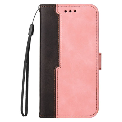 For iPhone 13 Pro Max Business Stitching-Color Horizontal Flip PU Leather Case with Holder & Card Slots & Photo Frame  (Pink) - iPhone 13 Pro Max Cases by buy2fix | Online Shopping UK | buy2fix