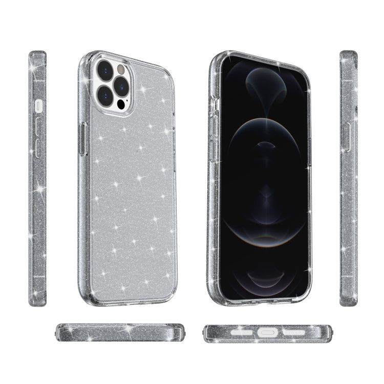 For iPhone 13 Pro Shockproof Terminator Style Glitter Powder Protective Case (Grey) - iPhone 13 Pro Cases by buy2fix | Online Shopping UK | buy2fix