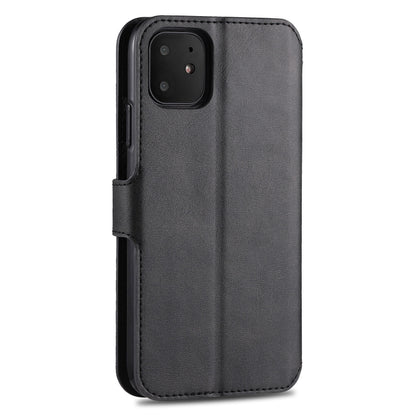For iPhone 11 AZNS Calf Texture Magnetic Horizontal Flip PU Leather Case with Holder & Card Slots & Photo Frame(Black) - iPhone 11 Cases by AZNS | Online Shopping UK | buy2fix