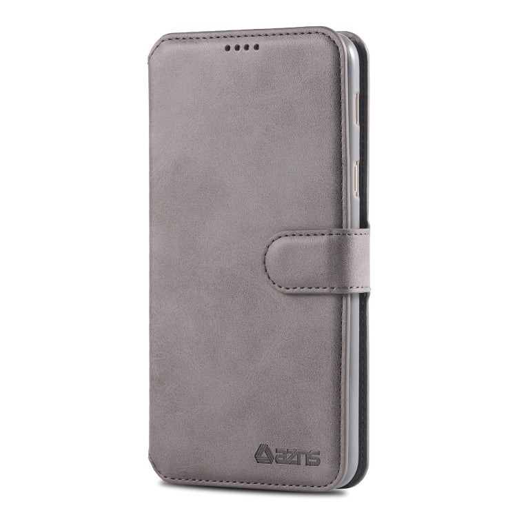 For Galaxy A6 2018 AZNS Calf Texture Magnetic Horizontal Flip PU Leather Case with Holder & Card Slots & Photo Frame(Gray) - Galaxy Phone Cases by AZNS | Online Shopping UK | buy2fix