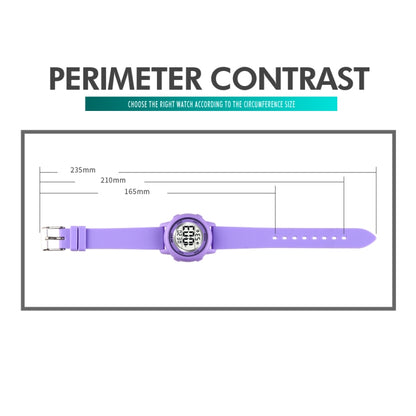 SKMEI 1721 Triplicate Round Dial LED Digital Display Luminous Silicone Strap Electronic Watch(Pink Blue) - LED Digital Watches by SKMEI | Online Shopping UK | buy2fix