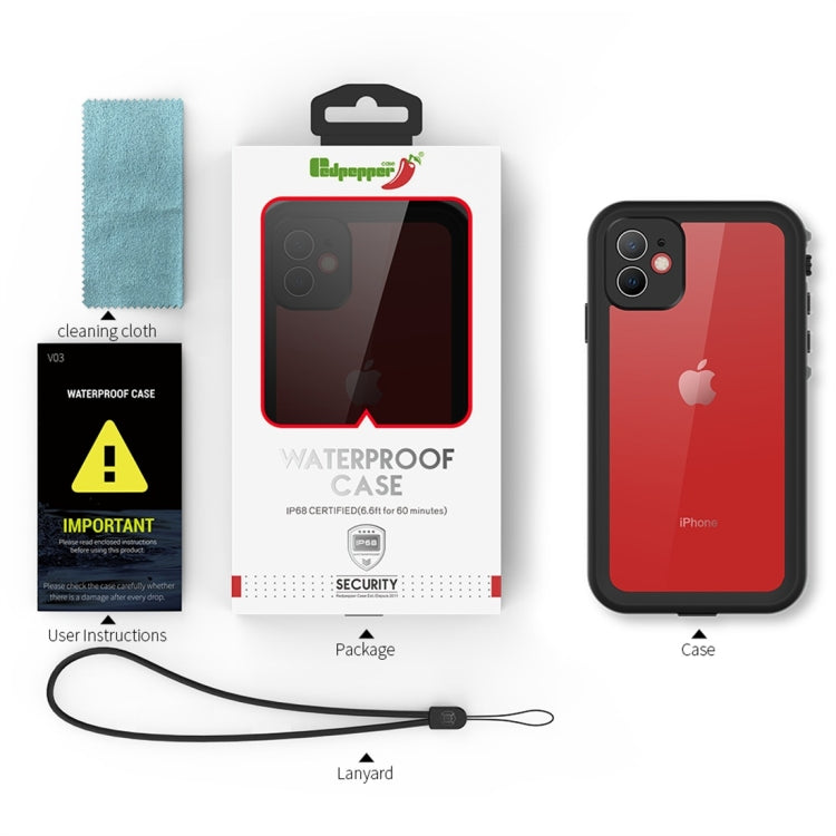 For iPhone 11 RedPepper Shockproof Waterproof PC + TPU Protective Case(Black) - iPhone 11 Cases by RedPepper | Online Shopping UK | buy2fix