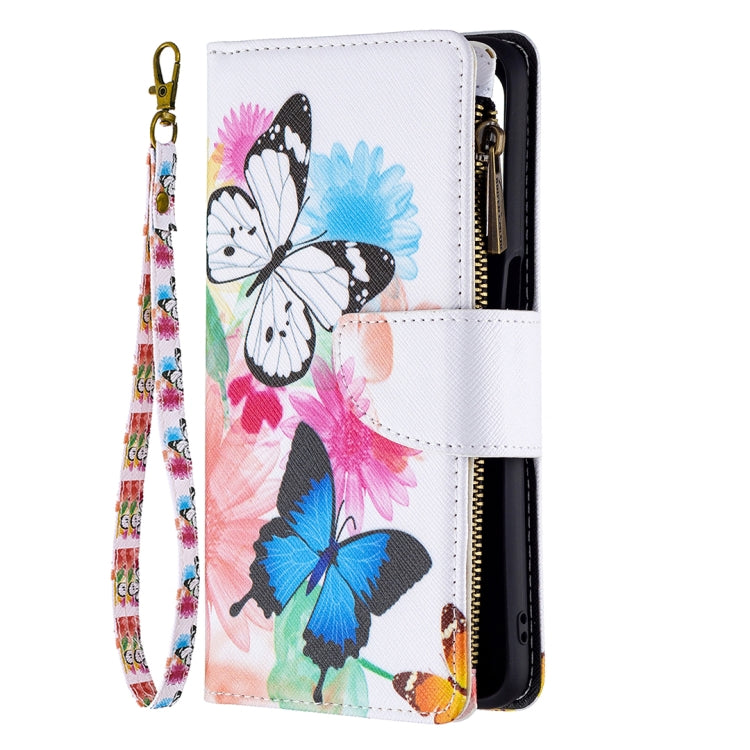 For OPPO A74 5G/A93 5G/A54 5G Colored Drawing Pattern Zipper Horizontal Flip Leather Case with Holder & Card Slots & Wallet(Two Butterflies) - OPPO & vivo Accessories by buy2fix | Online Shopping UK | buy2fix