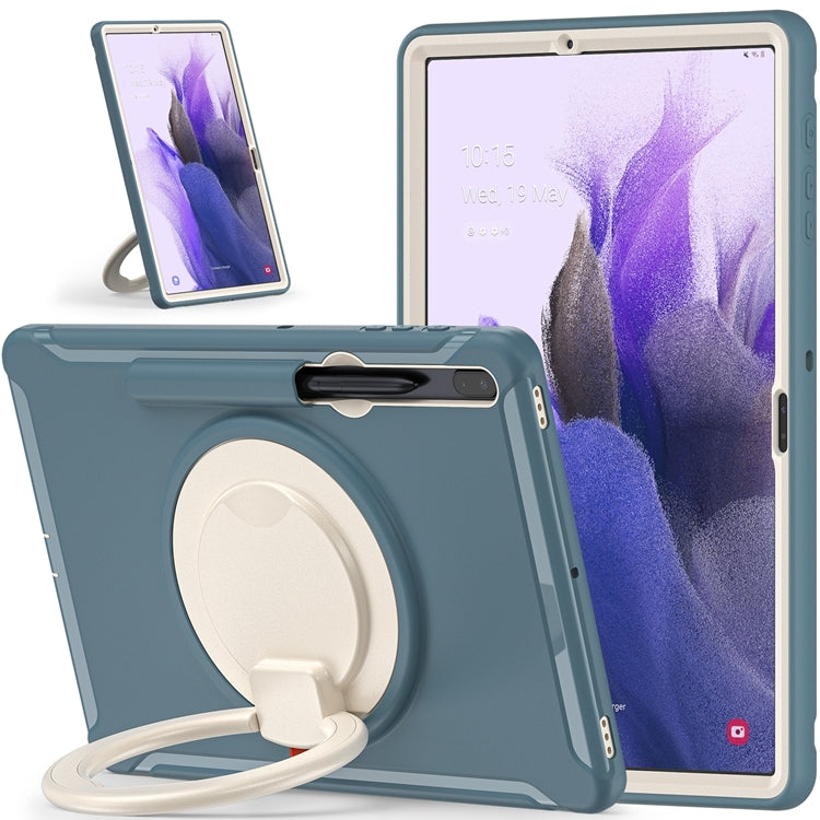 For Samsung Galaxy Tab S8+ / Tab S8 Plus /  Tab S7 FE / Tab S7+/S7 FE 12.4 inch T970 Shockproof TPU + PC Protective Case with 360 Degree Rotation Foldable Handle Grip Holder & Pen Slot(Cornflower Blue) - Galaxy Tab S8+ Cases by buy2fix | Online Shopping UK | buy2fix