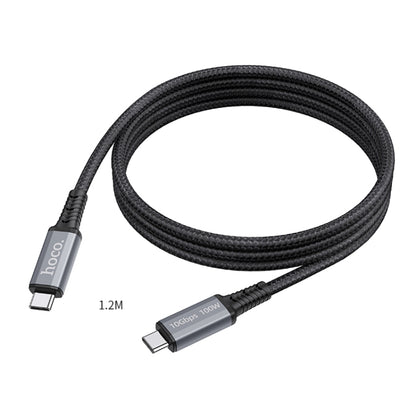 hoco US01 USB3.1 GEN2 10Gbps 100W Super-speed HD Transmission Charging Data Cable, Length:1.2m(Black) - Video & Audio Cable by hoco | Online Shopping UK | buy2fix