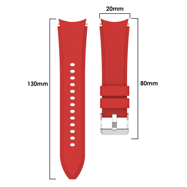 For Samsung Galaxy Watch4 40mm Silicone Watch Band(Red) - Smart Wear by buy2fix | Online Shopping UK | buy2fix