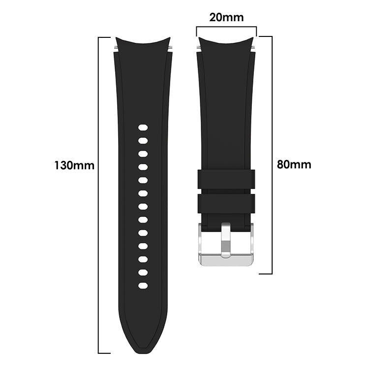 For Samsung Galaxy Watch4 Classic 42mm Silicone Watch Band(Black) - Smart Wear by buy2fix | Online Shopping UK | buy2fix