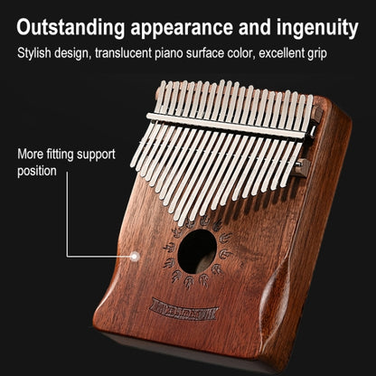 21 Tone Acacia Wood Thumb Piano Kalimba Musical Instruments(Coffee-Reindeer) - Keyboard Instruments by buy2fix | Online Shopping UK | buy2fix