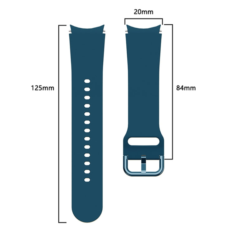 For Samsung Galaxy Watch4 Classic 46mm Universal Silicone Colorful Buckle Watch Band(Dark Blue) - Smart Wear by buy2fix | Online Shopping UK | buy2fix