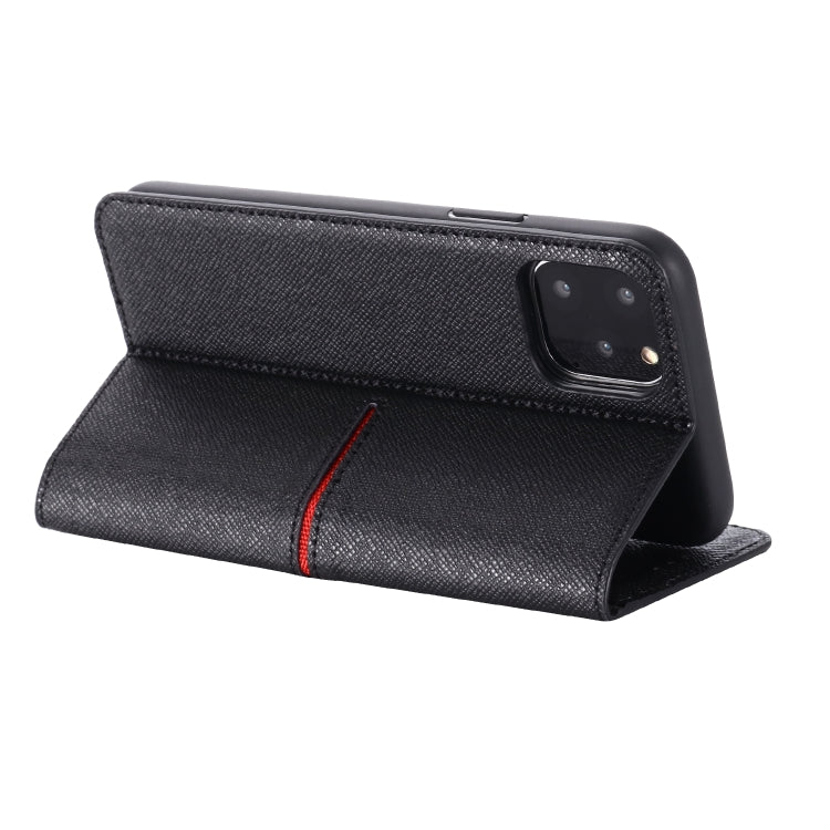 For iPhone 11 Pro Max GEBEI Top-grain Leather Horizontal Flip Protective Case with Holder & Card Slots & Wallet & Photo Frame(Black) - iPhone 11 Pro Max Cases by GEBEI | Online Shopping UK | buy2fix