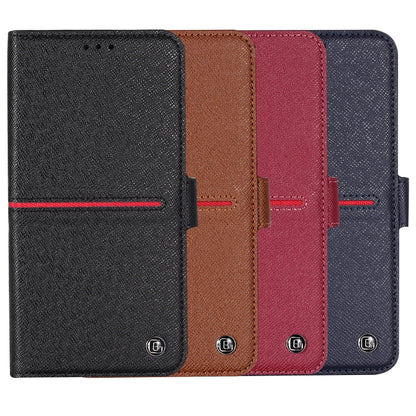 For iPhone XR GEBEI Top-grain Leather Horizontal Flip Protective Case with Holder & Card Slots & Wallet & Photo Frame(Red Wine) - More iPhone Cases by GEBEI | Online Shopping UK | buy2fix