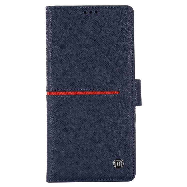 For Galaxy Note 10 GEBEI Top-grain Leather Horizontal Flip Protective Case with Holder & Card Slots & Wallet & Photo Frame(Blue) - Galaxy Phone Cases by GEBEI | Online Shopping UK | buy2fix