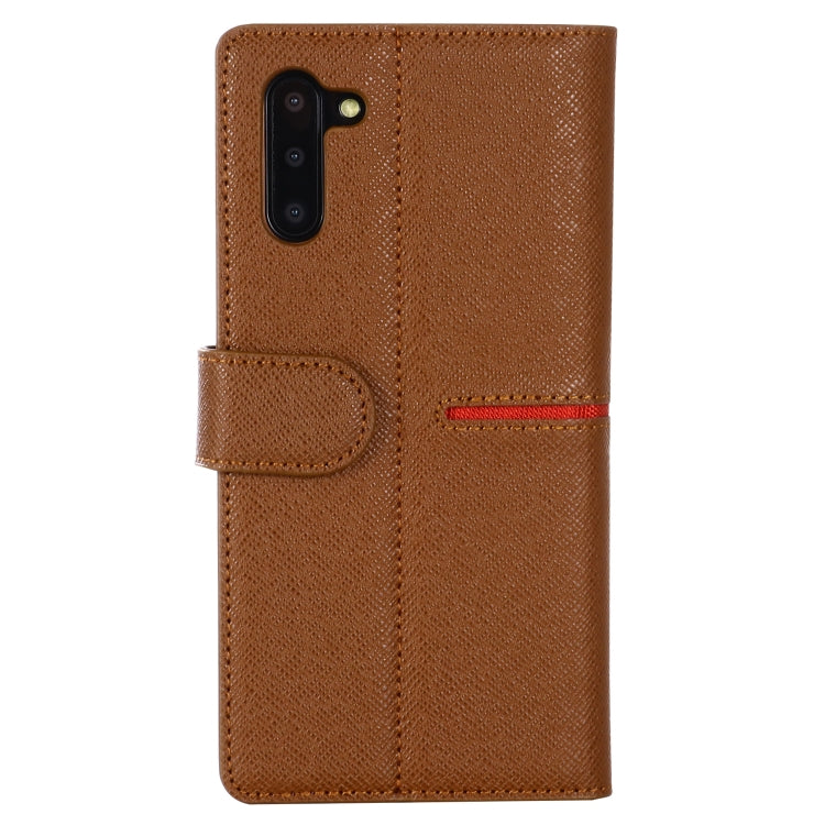 For Galaxy Note 10 GEBEI Top-grain Leather Horizontal Flip Protective Case with Holder & Card Slots & Wallet & Photo Frame(Brown) - Galaxy Phone Cases by GEBEI | Online Shopping UK | buy2fix