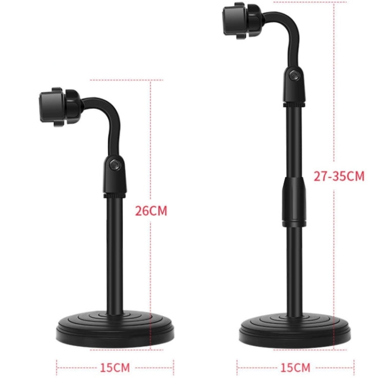 Desktop Stand Mobile Phone Tablet Live Broadcast Stand Telescopic Disc Stand(Black) - Consumer Electronics by buy2fix | Online Shopping UK | buy2fix