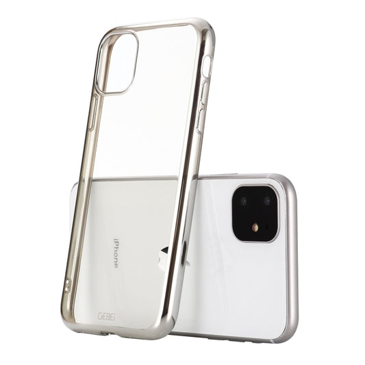 For iPhone 11 Pro GEBEI Plating TPU Shockproof Protective Case(Silver) - iPhone 11 Pro Cases by GEBEI | Online Shopping UK | buy2fix