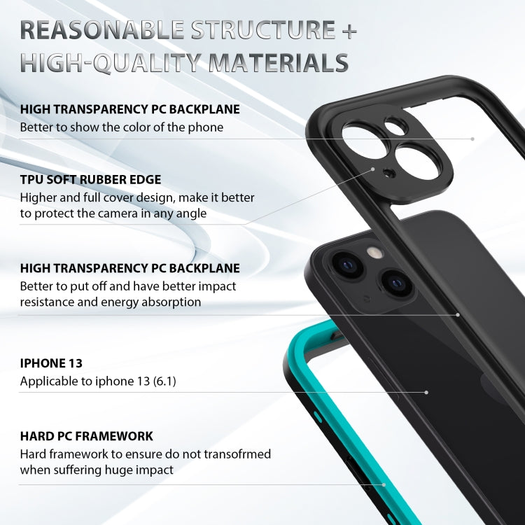 For iPhone 13 RedPepper Transparent Dot Shockproof Waterproof PC + TPU Protective Case (Blue) - iPhone 13 Cases by RedPepper | Online Shopping UK | buy2fix