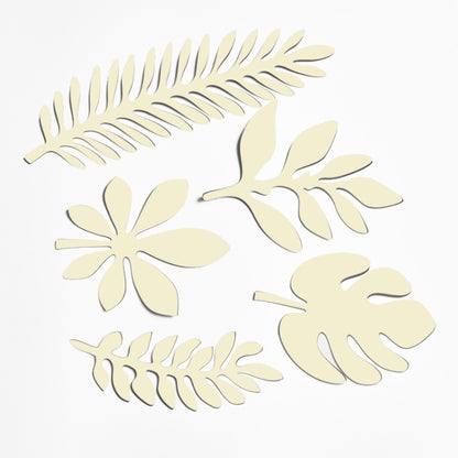 10 in 1 Creative Paper Cutting Shooting Props Tree Leaves Papercut Jewelry Cosmetics Background Photo Photography Props(Light Yellow) - Camera Accessories by buy2fix | Online Shopping UK | buy2fix