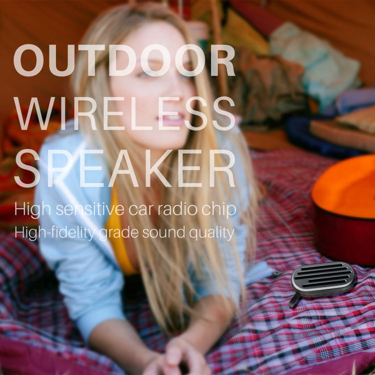 New Rixing NR-105 Mini TWS Metal Bluetooth Speaker Support Hands-free Call / FM(Red) - Mini Speaker by New Rixing | Online Shopping UK | buy2fix