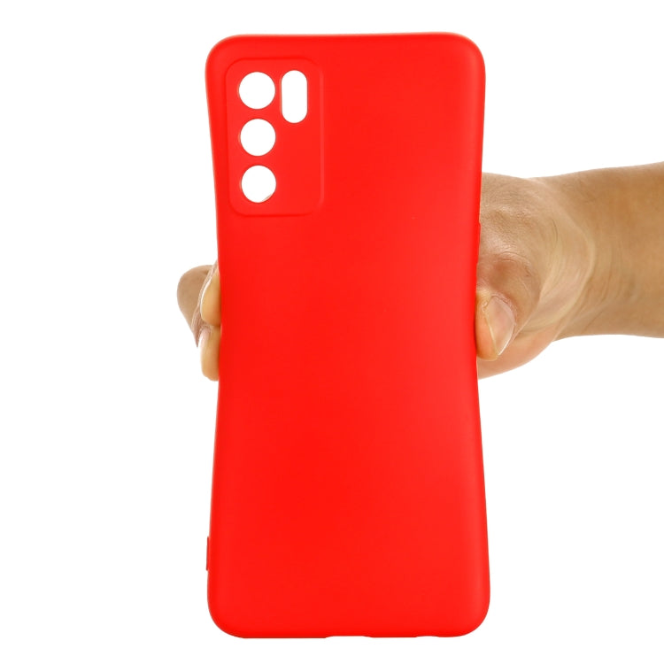 For OPPO A16 / A16S Foreign Version Solid Color Liquid Silicone Shockproof Full Coverage Protective Case(Red) - OPPO Cases by buy2fix | Online Shopping UK | buy2fix