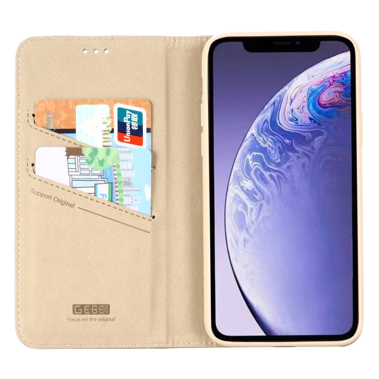 For iPhone 11 Pro GEBEI PU+TPU Horizontal Flip Protective Case with Holder & Card Slots(Gold) - iPhone 11 Pro Cases by GEBEI | Online Shopping UK | buy2fix