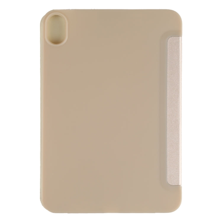 For iPad mini 6 GEBEI Shockproof Horizontal Flip Tablet Case with Three-folding Holder(Gold) - iPad mini 6 Cases by GEBEI | Online Shopping UK | buy2fix