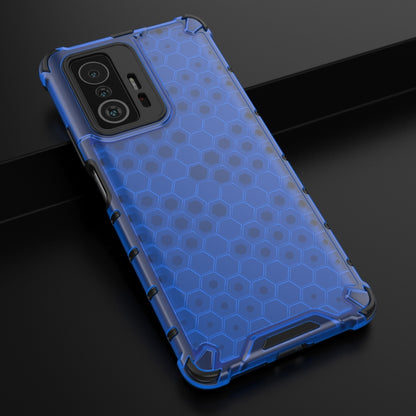 For Xiaomi Mi 11T / 11T Pro Shockproof Honeycomb PC + TPU Phone Case(Blue) - Xiaomi Accessories by buy2fix | Online Shopping UK | buy2fix