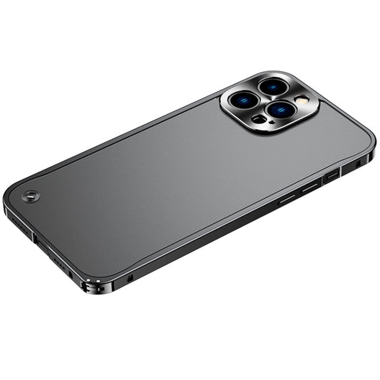 For iPhone 13 Pro Metal Frame Frosted PC Shockproof Phone Case (Black) - Apple Accessories by buy2fix | Online Shopping UK | buy2fix