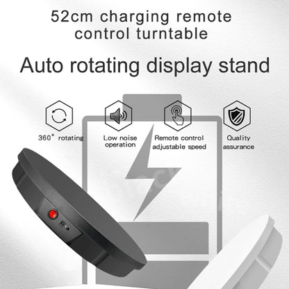 52cm Remote Control Electric Rotating Turntable Display Stand Video Shooting Props Turntable, Charging Power, Power Plug:UK Plug(Black) - Camera Accessories by buy2fix | Online Shopping UK | buy2fix