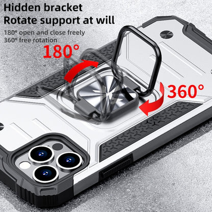 For iPhone 13 Pro Max WK WTP-012 Shockproof PC + TPU + Metal Phone Case with Ring Holder (Silver) - iPhone 13 Pro Max Cases by WK | Online Shopping UK | buy2fix