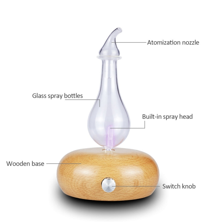 Wood Essential Oil Diffuser Aromatherapy Machine Automatic Alcohol Sprayer, Plug Specification:UK Plug(Light Brown) - Home & Garden by buy2fix | Online Shopping UK | buy2fix