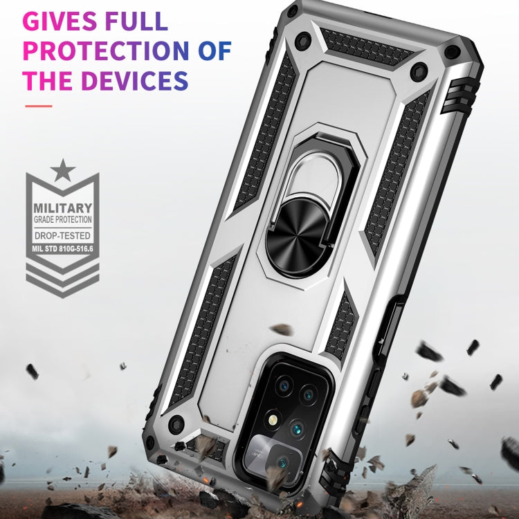 For Xiaomi Redmi 10 Shockproof TPU + PC Phone Case with 360 Degree Rotating Holder(Silver) - Xiaomi Cases by buy2fix | Online Shopping UK | buy2fix