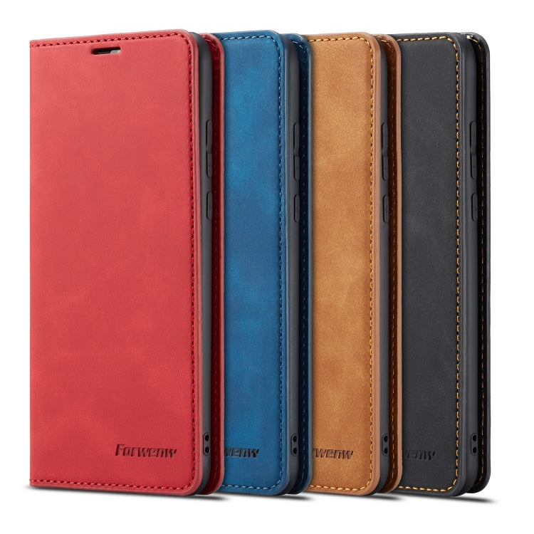 For Huawei P30 Lite Forwenw Dream Series Oil Edge Strong Magnetism Horizontal Flip Leather Case with Holder & Card Slots & Wallet & Photo Frame(Red) - Huawei Cases by Forwenw | Online Shopping UK | buy2fix