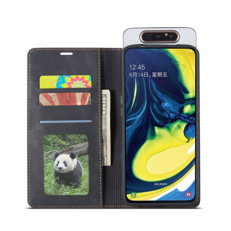 For Galaxy A80 / A90 Forwenw Dream Series Oil Edge Strong Magnetism Horizontal Flip Leather Case with Holder & Card Slots & Wallet & Photo Frame(Black) - Galaxy Phone Cases by Forwenw | Online Shopping UK | buy2fix