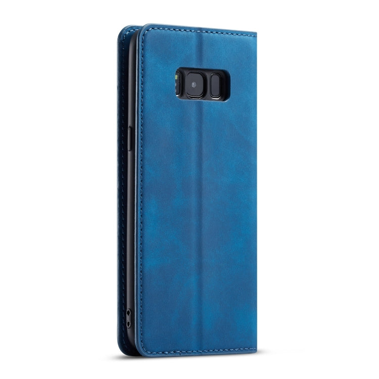 For Galaxy S8+ Forwenw Dream Series Oil Edge Strong Magnetism Horizontal Flip Leather Case with Holder & Card Slots & Wallet & Photo Frame(Blue) - Galaxy Phone Cases by Forwenw | Online Shopping UK | buy2fix