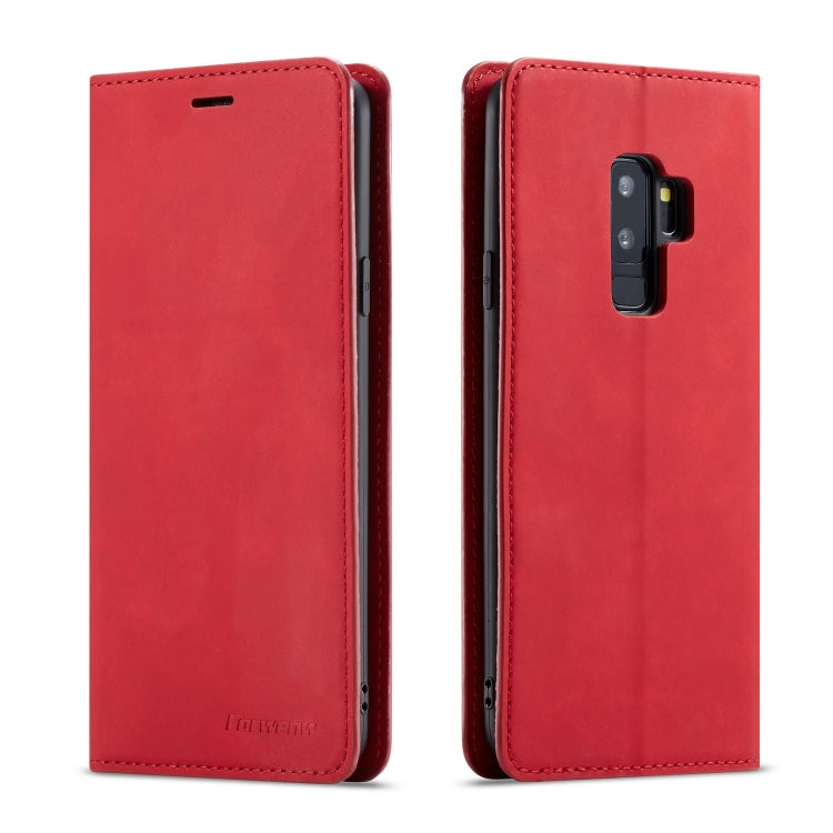 For Galaxy S9 Forwenw Dream Series Oil Edge Strong Magnetism Horizontal Flip Leather Case with Holder & Card Slots & Wallet & Photo Frame(Red) - Galaxy Phone Cases by Forwenw | Online Shopping UK | buy2fix