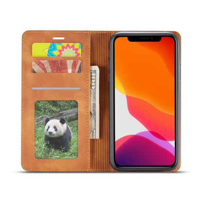 For iPhone 11 Forwenw Dream Series Oil Edge Strong Magnetism Horizontal Flip Leather Case with Holder & Card Slots & Wallet & Photo Frame(Brown) - iPhone 11 Cases by Forwenw | Online Shopping UK | buy2fix