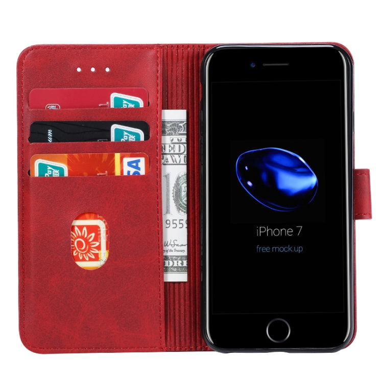 For iPhone 8  / 7 GUSSIM Magnetic Horizontal Flip Leather Case with Holder & Card Slots & & Wallet(Red) - More iPhone Cases by GUSSIM | Online Shopping UK | buy2fix